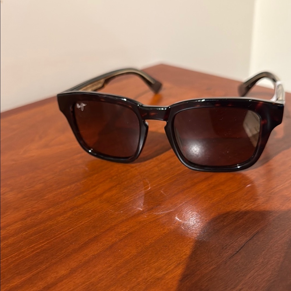 Maui Jim Dark Tortoise Frame Sunglasses with Brown Lenses